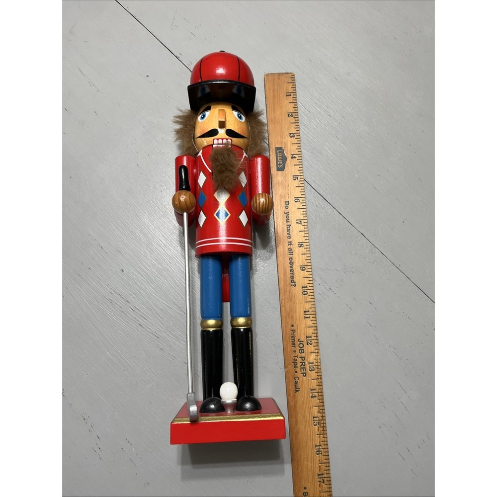 Nutcracker 15" Wooden Golf Player Golfer Club Vintage Style No Box‎